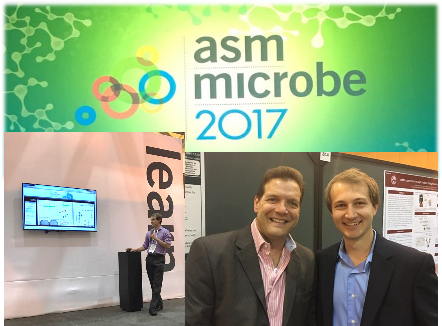 Vic and Ted at the 2017 American Society for Microbiology Microbe conference collage