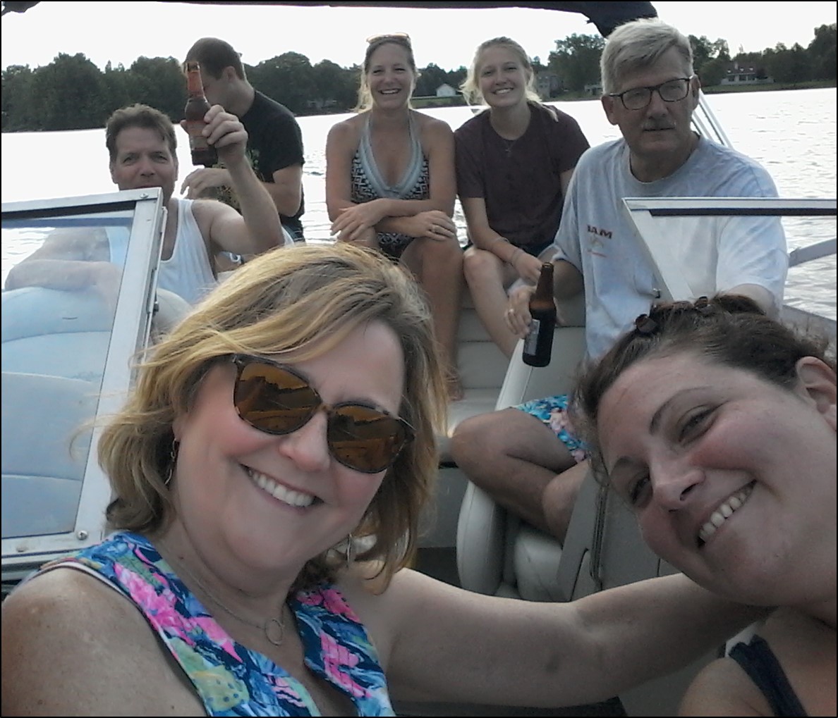Boating on Ted’s family’s lake 2018